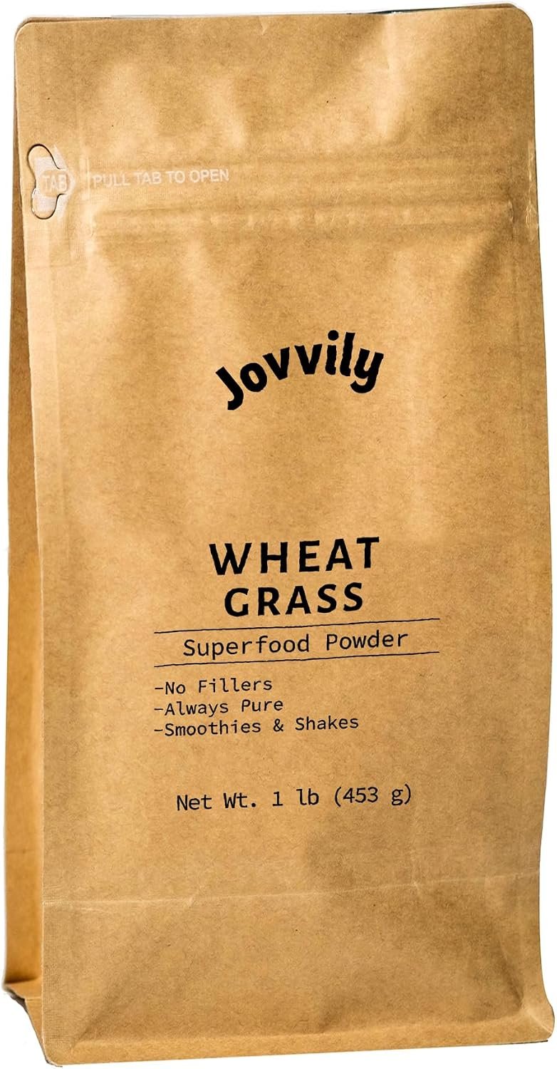 Jovvily Wheat Grass Powder – 1 lb – Superfood – No Fillers – Smoothies & Shakes