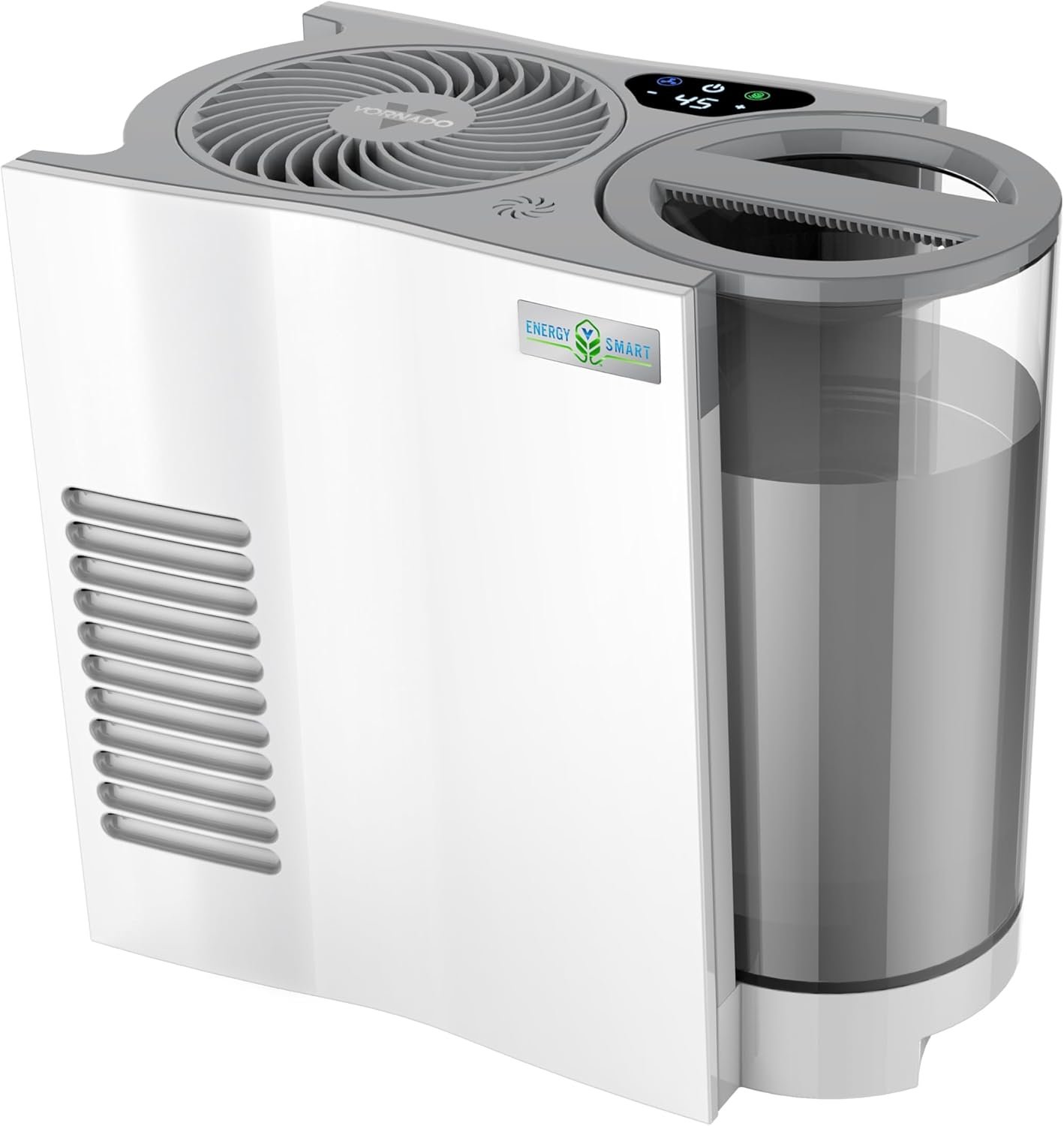 Vornado EVDC300 Energy Smart Evaporative Humidifier with Automatic Shut-off, 1 Gallon Capacity, LED Display, White