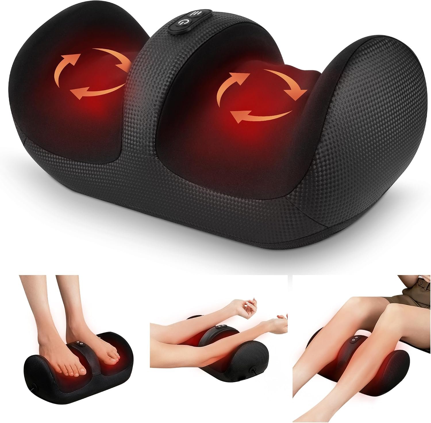 Nekteck Foot Massager with Heat & Foot Roller, Shiatsu Calf Leg Massager