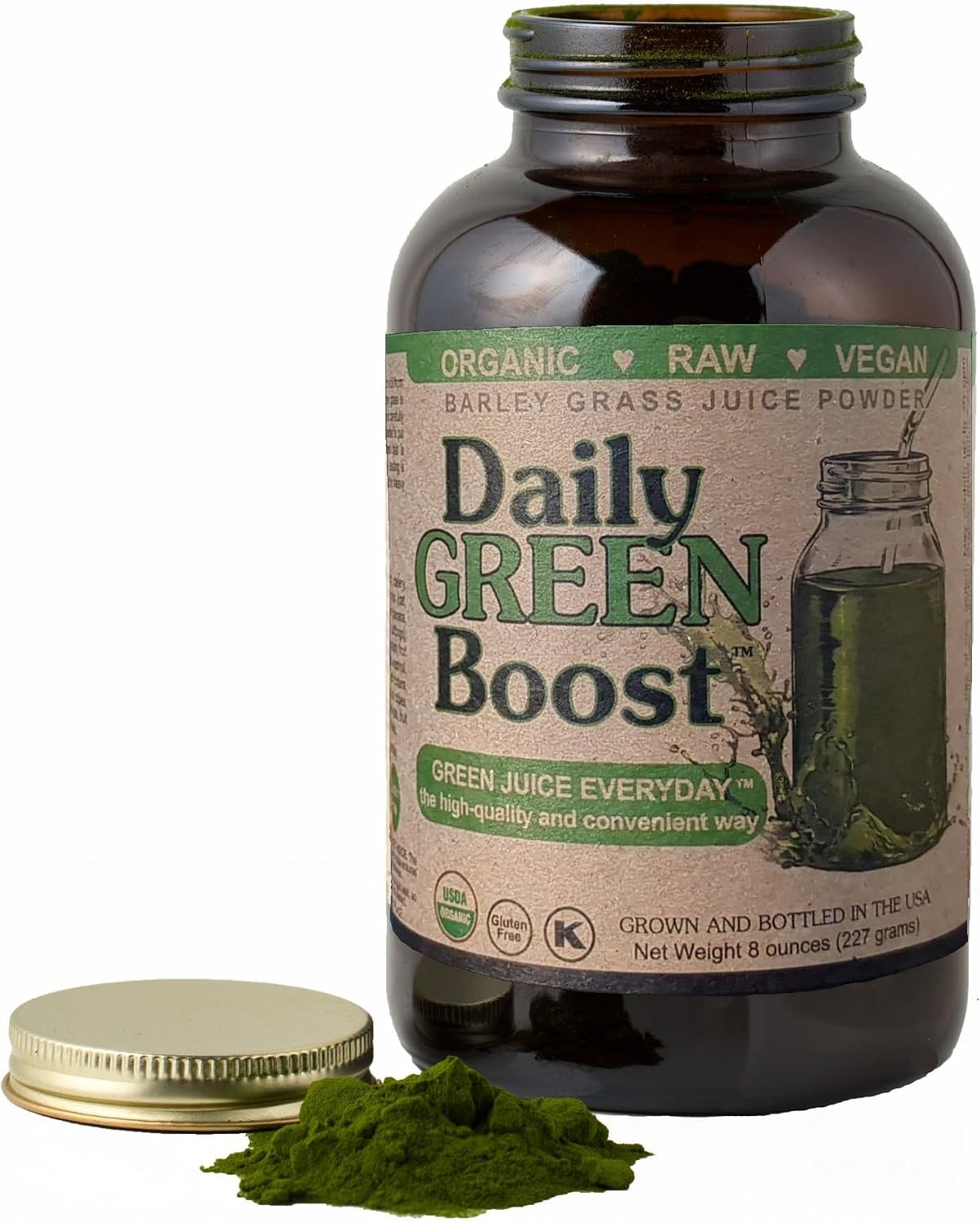 Daily Green Boost 8oz Organic Raw Vegan GF USA