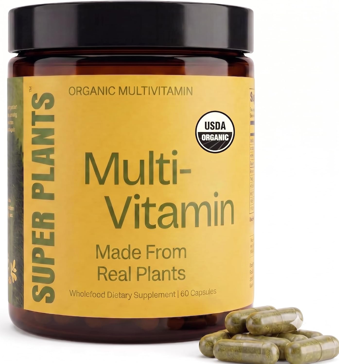SUPER PLANTS Organic Whole Food Multivitamin – Energy, Immunity and Mood