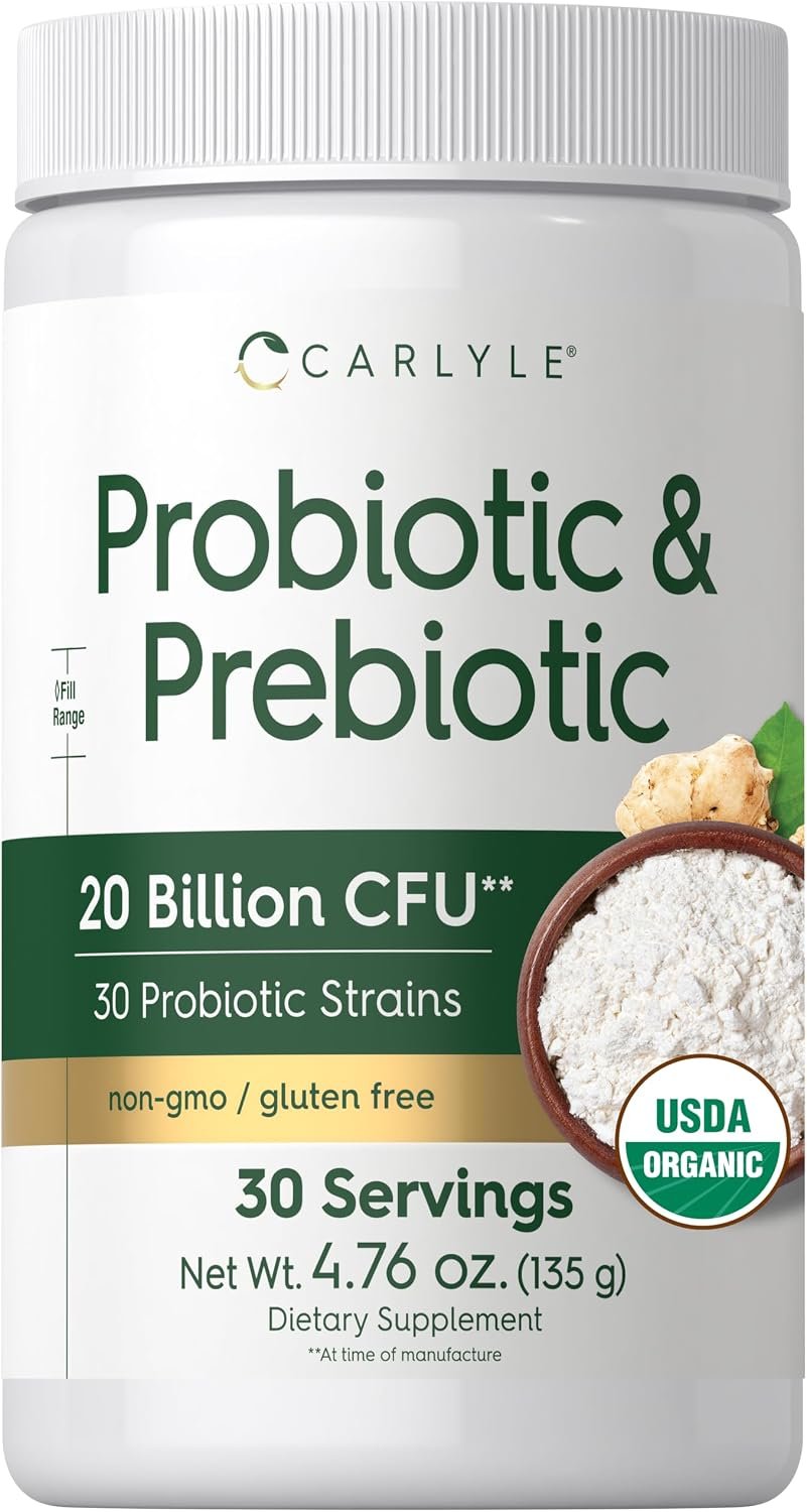 Carlyle Probiotic and Prebiotic Powder | 20 Billion CFU | 4.76 oz