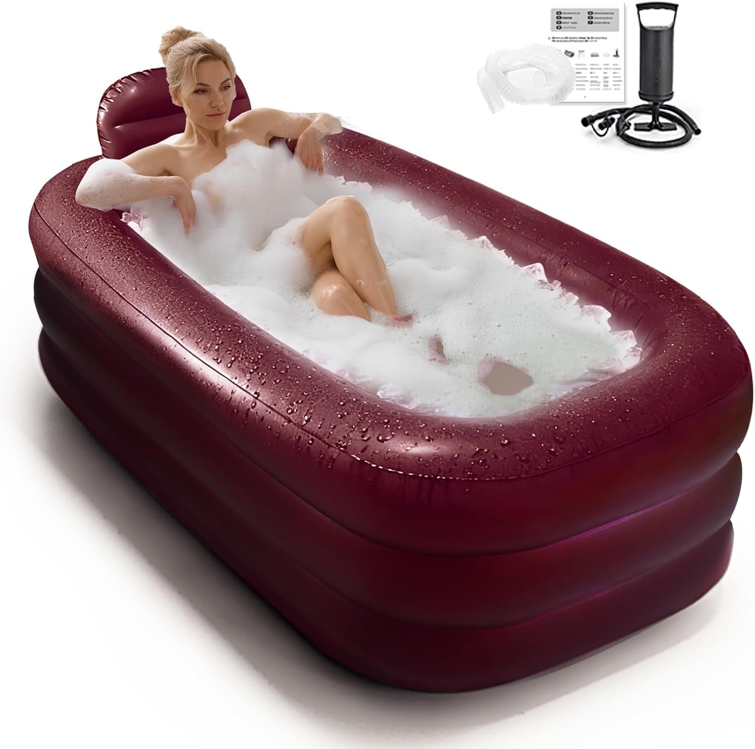 Portable Inflatable Bathtub Adults, Home SPA & Hot Bath, Women