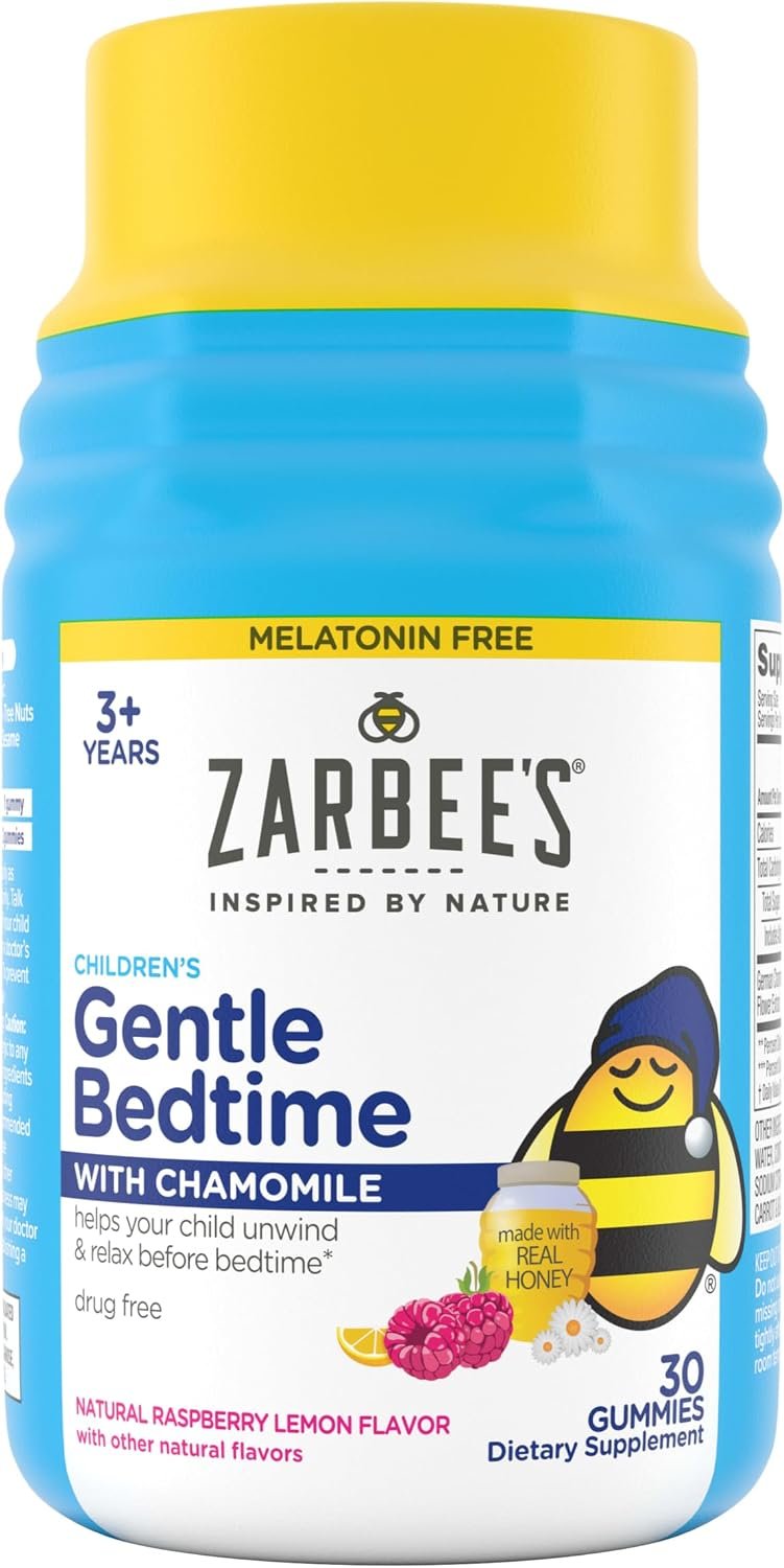 Zarbee’s Kids Gentle Bedtime Gummies with Chamomile, Melatonin-Free, 30 ct