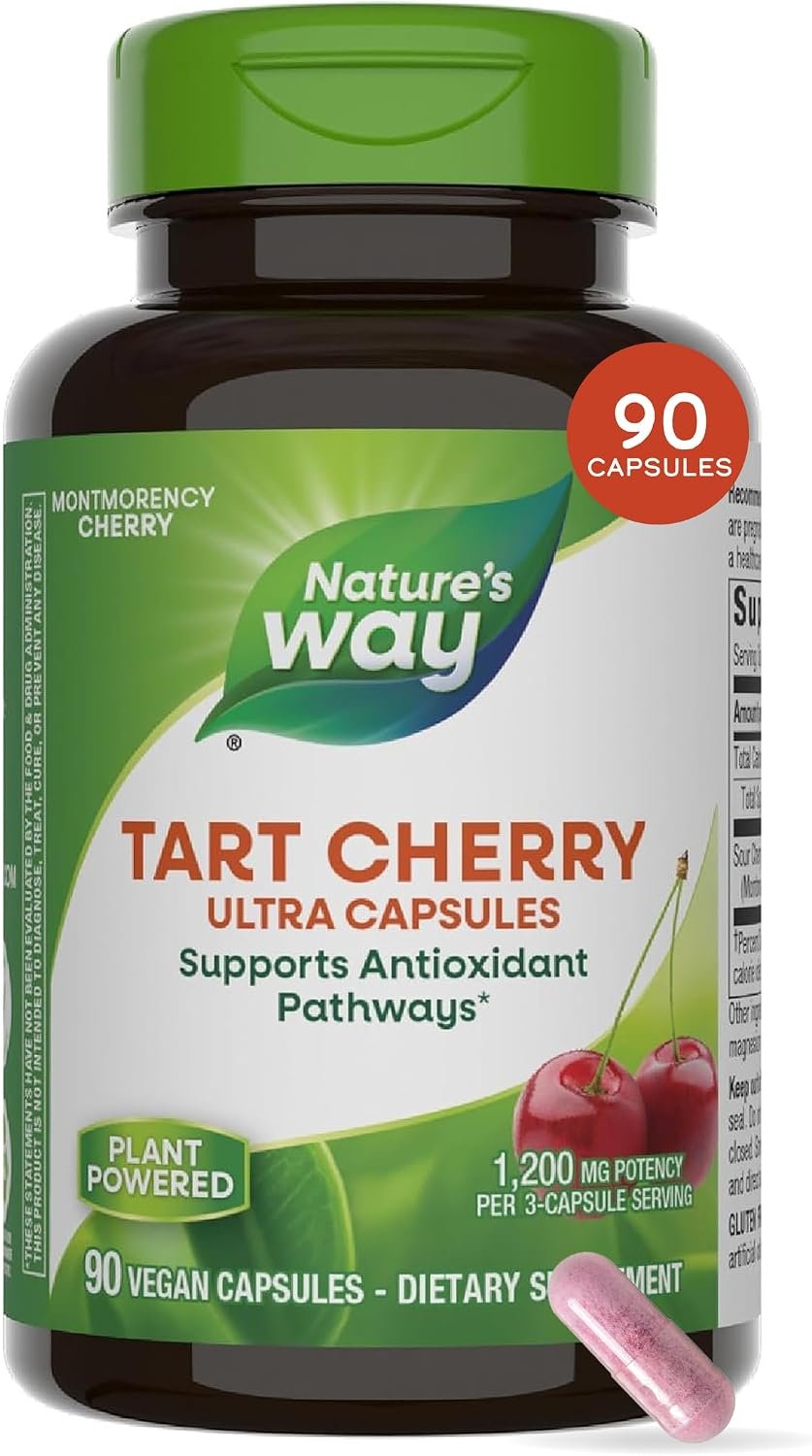 Nature’s Way Tart Cherry Ultra Capsules, Montmorency Variety, 90 ct