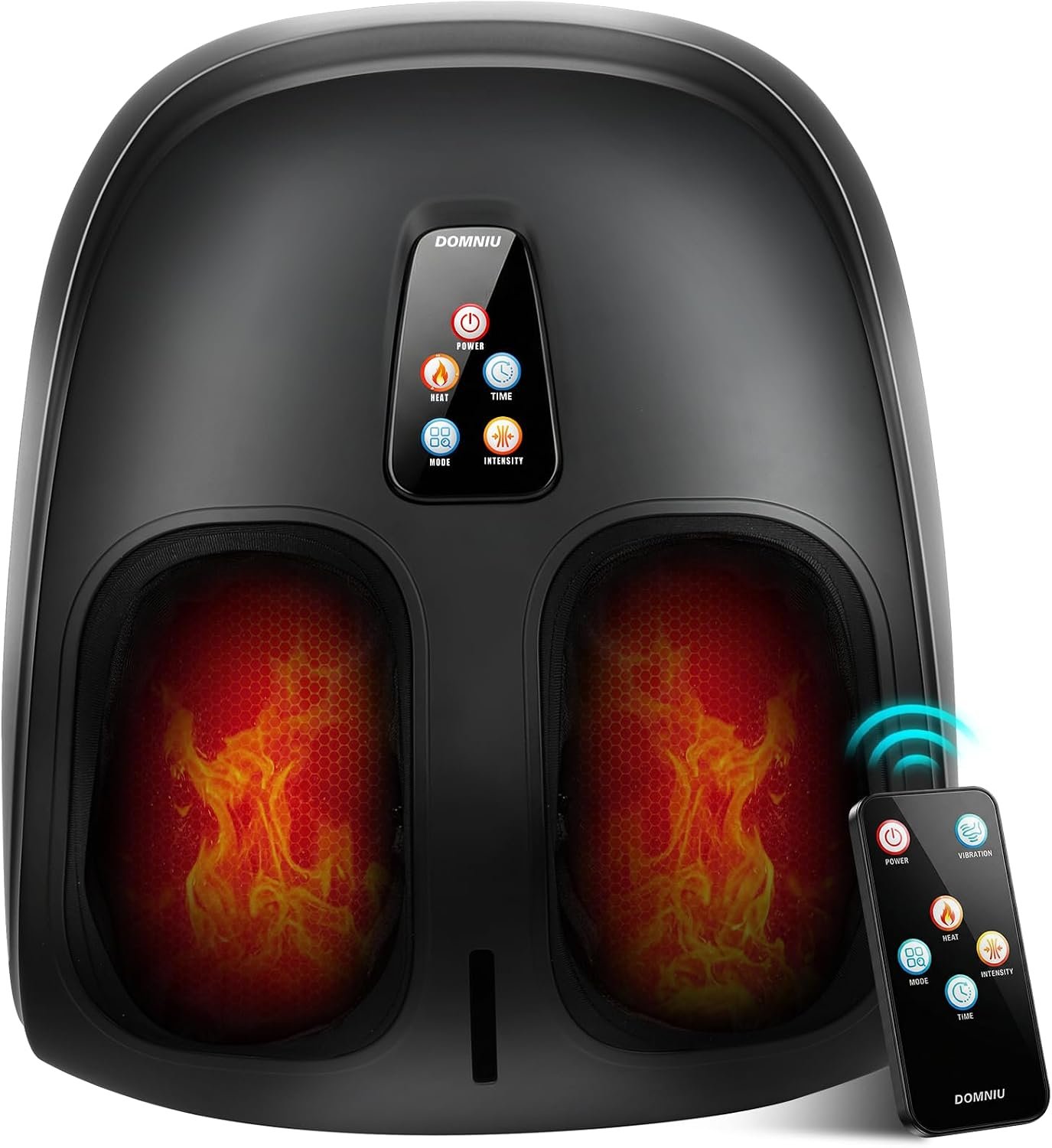 DOMNIU Shiatsu Foot Massager with Heat, Plantar Fasciitis Relief, Fits 13″