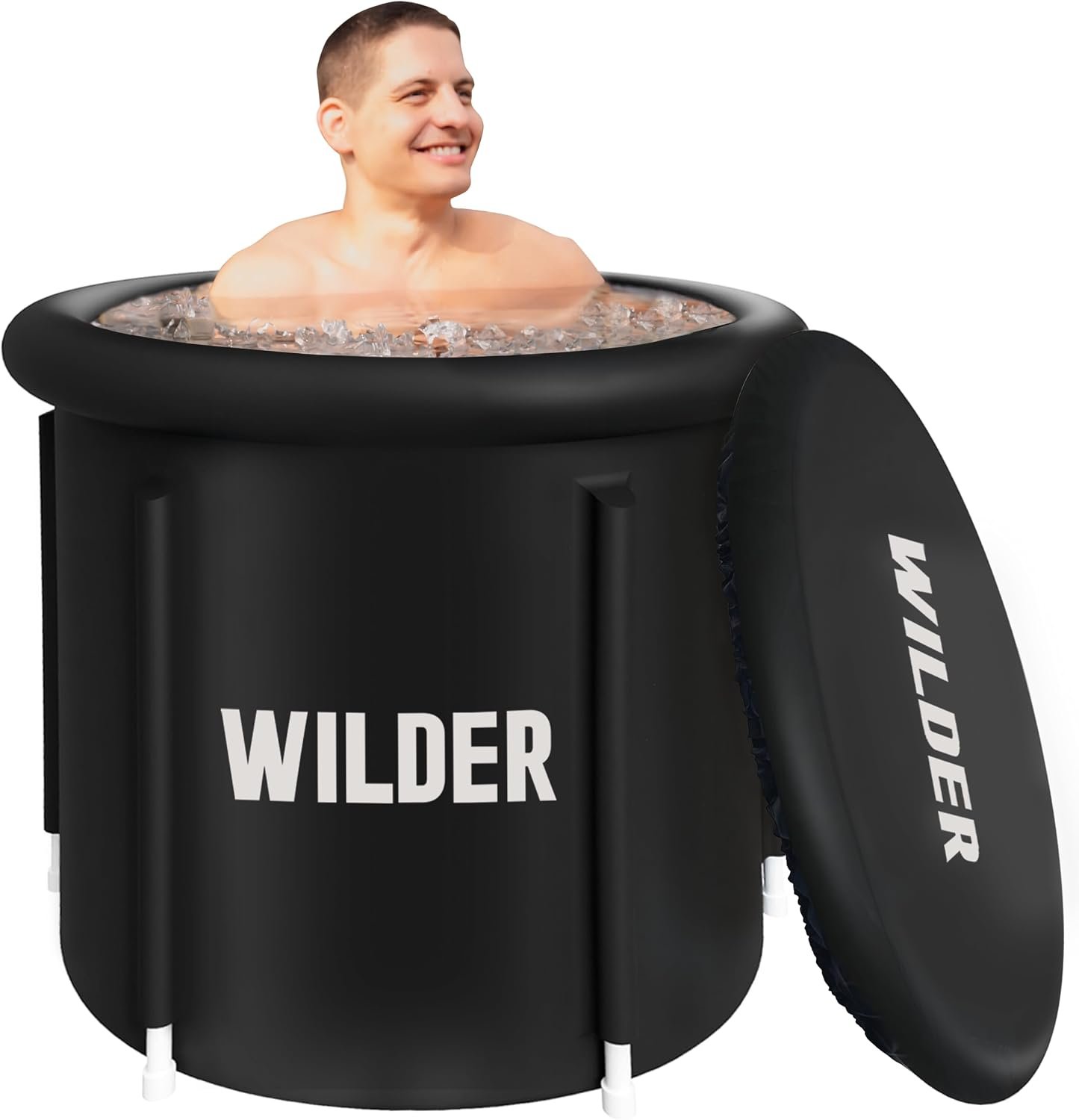 Wilder XL Ice Bath Cold Plunge – 86 Gallon Portable Ice Bath Tub for Recovery and Cold Water Therapy – Triple Insulated