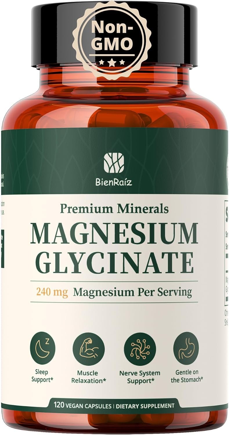 Magnesium Glycinate Supplement, 240mg Elemental, 120 Capsules