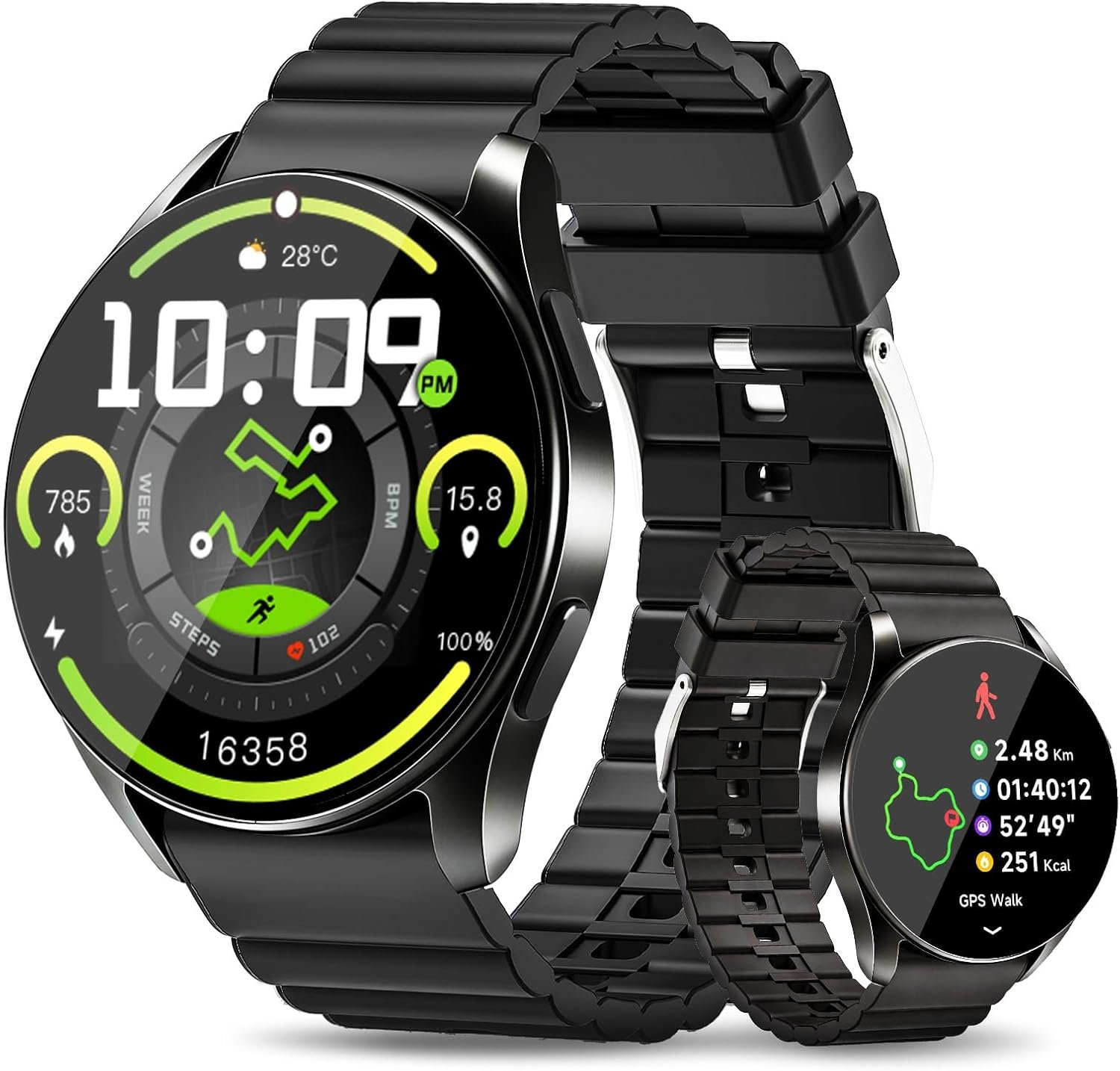 KPEP Smart Watch for Men Women Android/iOS – 1.39″ HD GPS Fitness Tracker