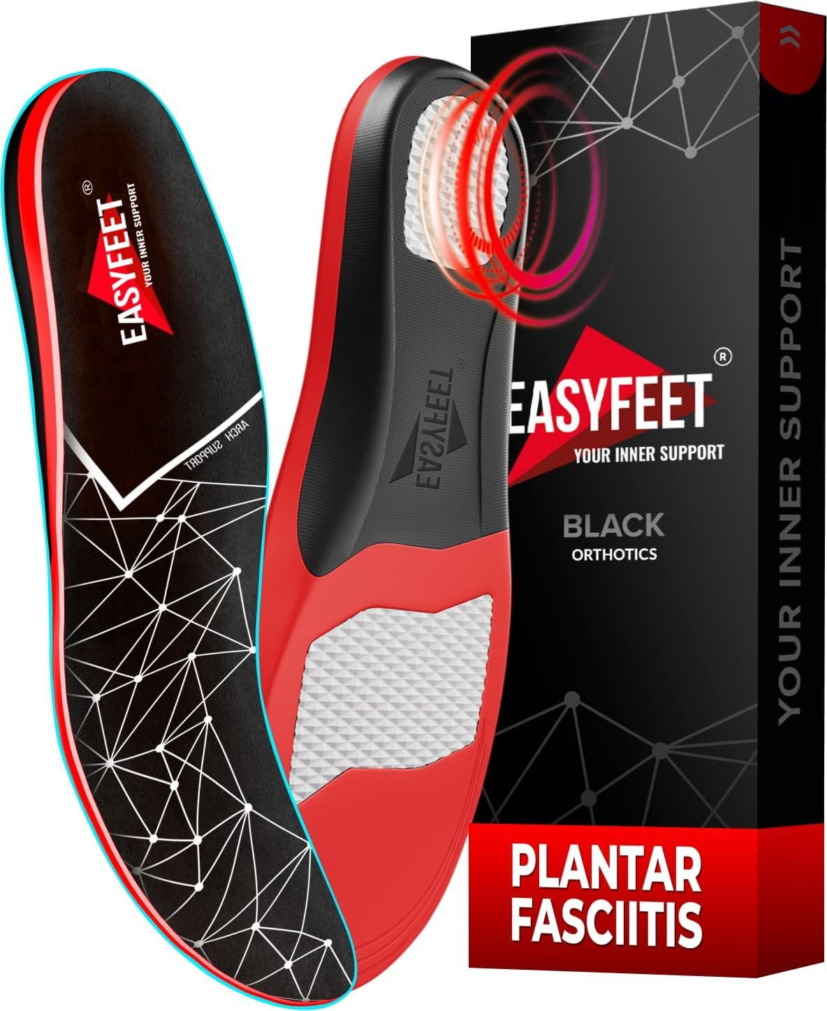 Plantar Fasciitis Insoles for Men & Women – High Arch Support Inserts