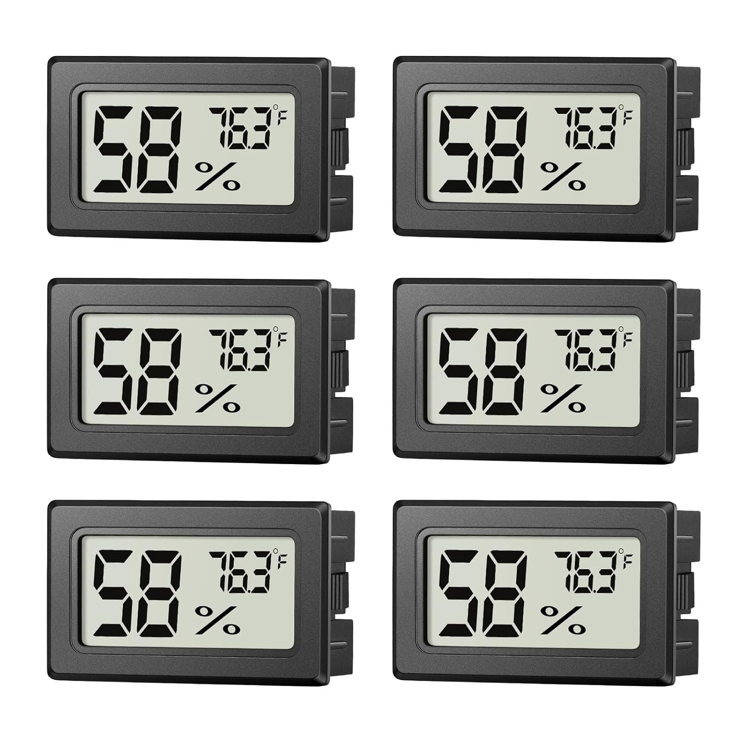 6 Pack Mini Hygrometer Indoor Humidity Meter, Digital Thermometer Monitor
