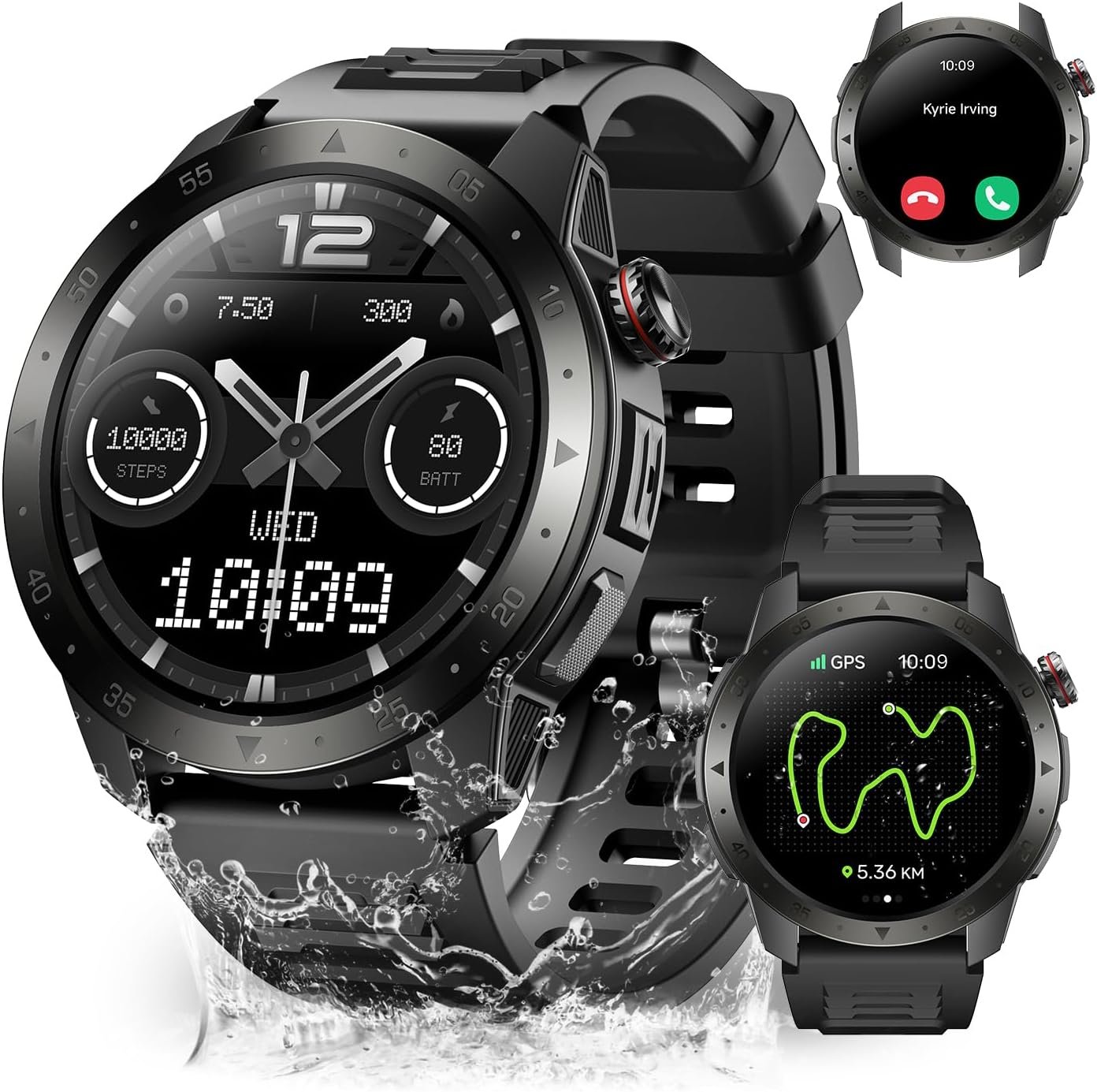 GTX2 Military Smart Watch Built-in GPS AMOLED Compass for Men