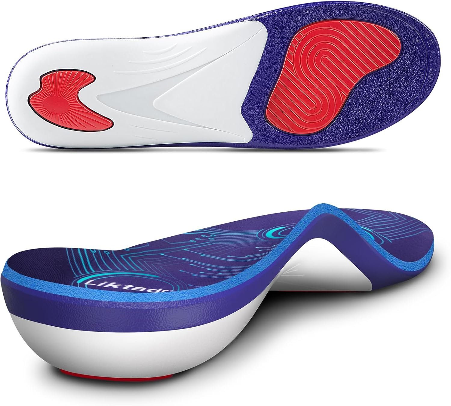 Arch Support Orthotic Insoles for Plantar Fasciitis, Flat Feet, Work Boots