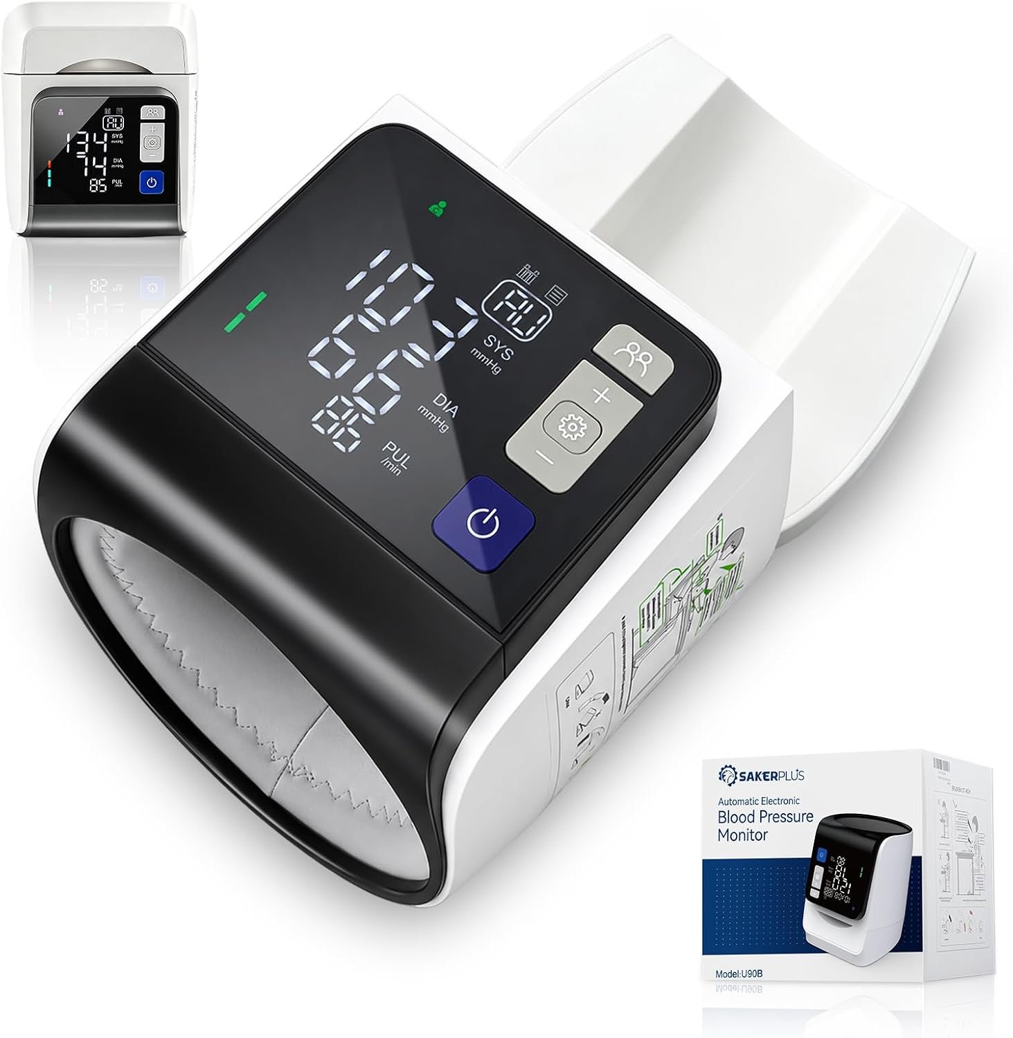 Sakerplus Blood Pressure Monitor Upper Arm, Automatic BP Machine