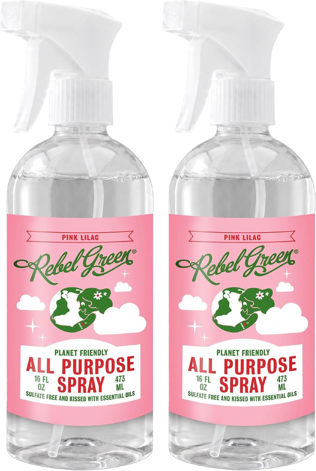 Rebel Green Natural All-Purpose Cleaning Spray, Plant-Derived Cleaner