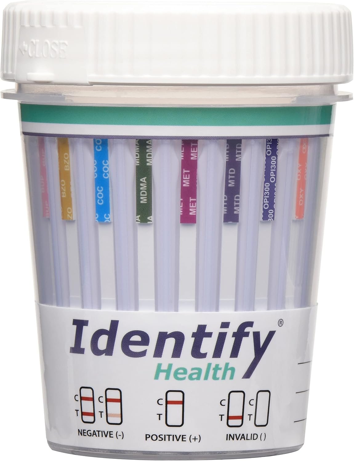 Identify Health 12 Panel Urine Drug Test Cup with PCP – 25 Pack