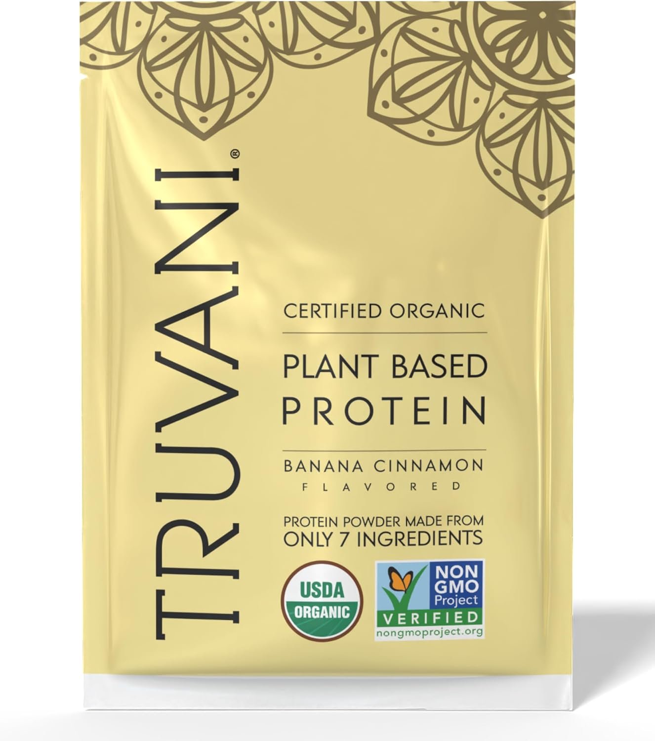 Truvani Organic Plant Based Protein Powder | Banana Cinnamon | 1 Serving