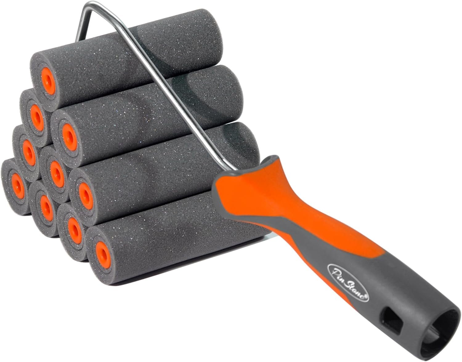 11 Pack 4″ High Density Foam Paint Roller Kit for Smooth & Precision Finish