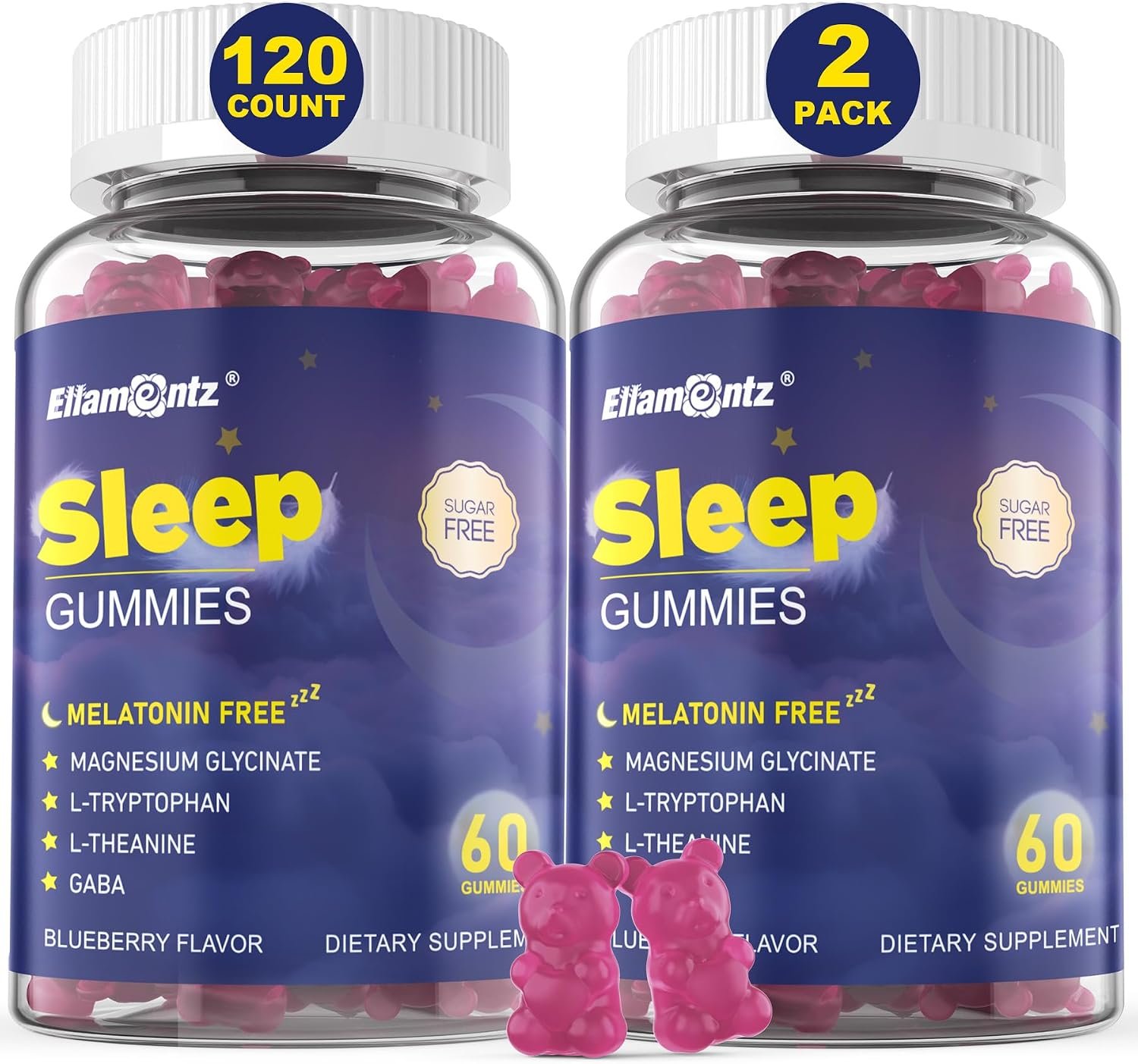 Sleep Gummies No Melatonin, Sleep Aid for Adults with Magnesium Glycinate