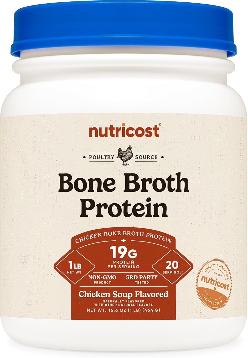Nutricost Chicken Bone Broth Protein Powder (Chicken Soup) 20 Servings