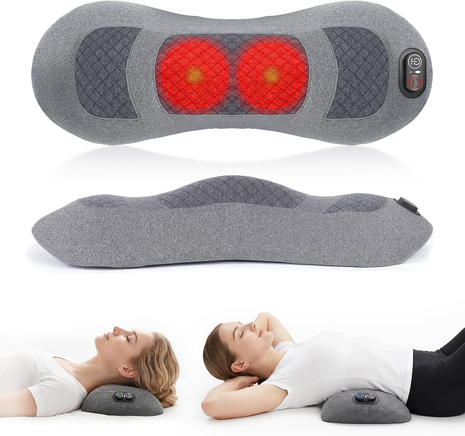 Triple Fusion Electric Back Massager with Heat, Vibration & Airbag Traction