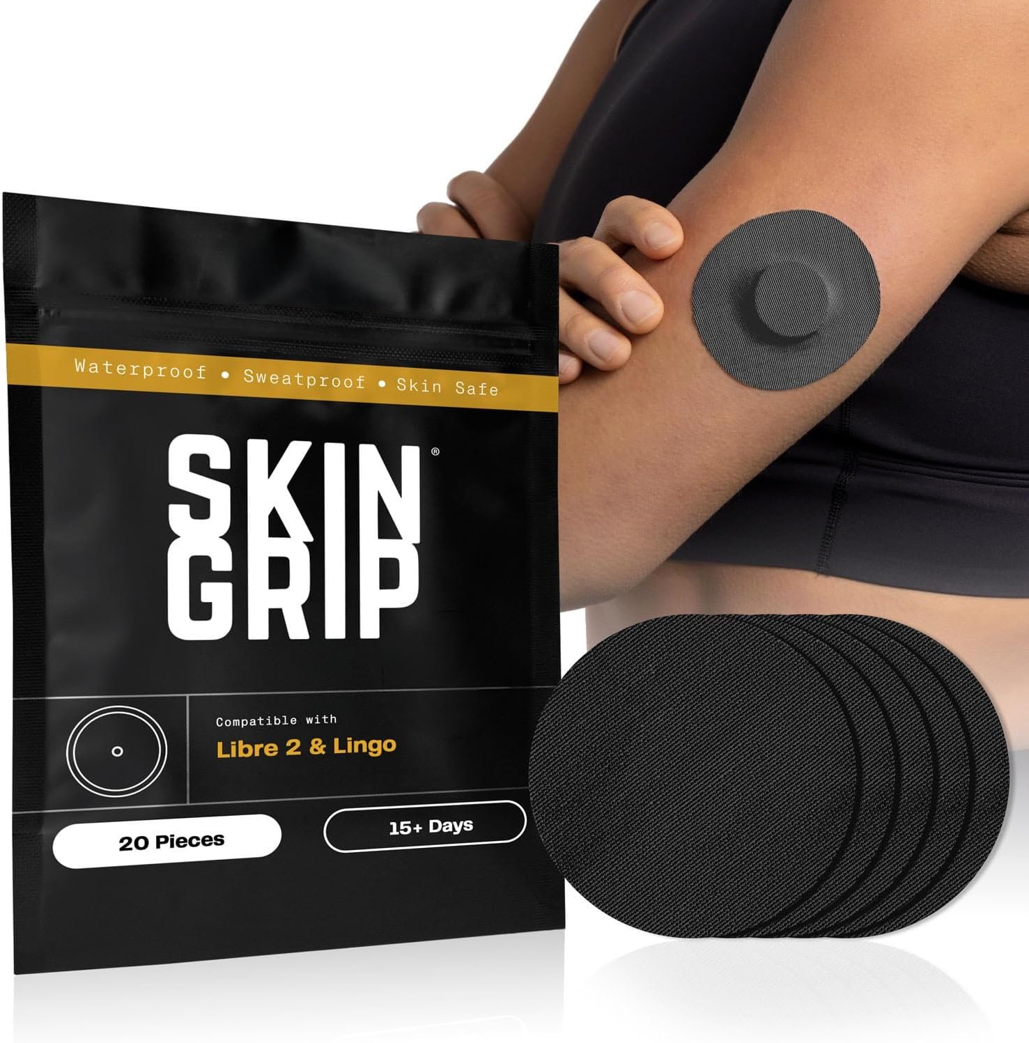 Skin Grip Freestyle Libre 2, 3 & Lingo CGM Covers – 20 Pack