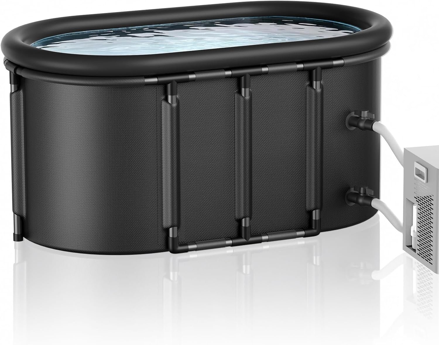 148 Gal Ice Bath Tub, Upgraded Cold Plunge Tub for Ice Bath Chiller & Full Body Immersion, Portable Cold Water Therapy Tub with Cover & Carry Bag for Home, Gym, Outdoor Use