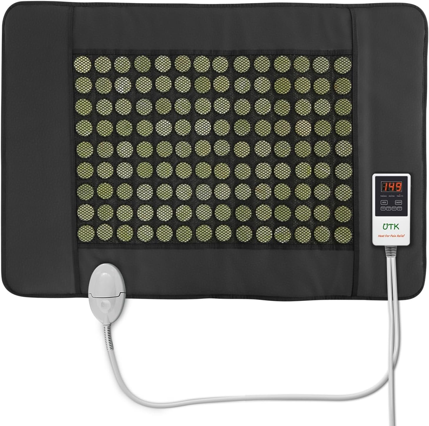 UTK Far Infrared Heating Pad for Back Pain, 126 Pure Jade, Large 21×31 in