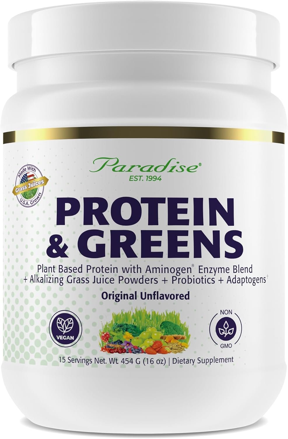 Paradise Herbs & Essentials Protein & Greens Powder, Unflavored