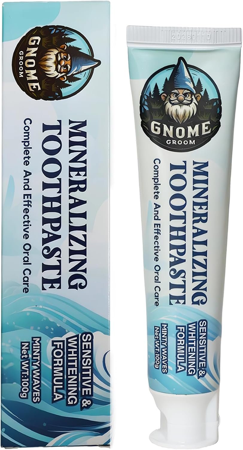 Mineralizing Toothpaste, Sensitive & Whitening Formula, SLS-Free, Fluoride-Free, 10% Hydroxyapatite, Sea Salt, Xylitol, All Ages (1)