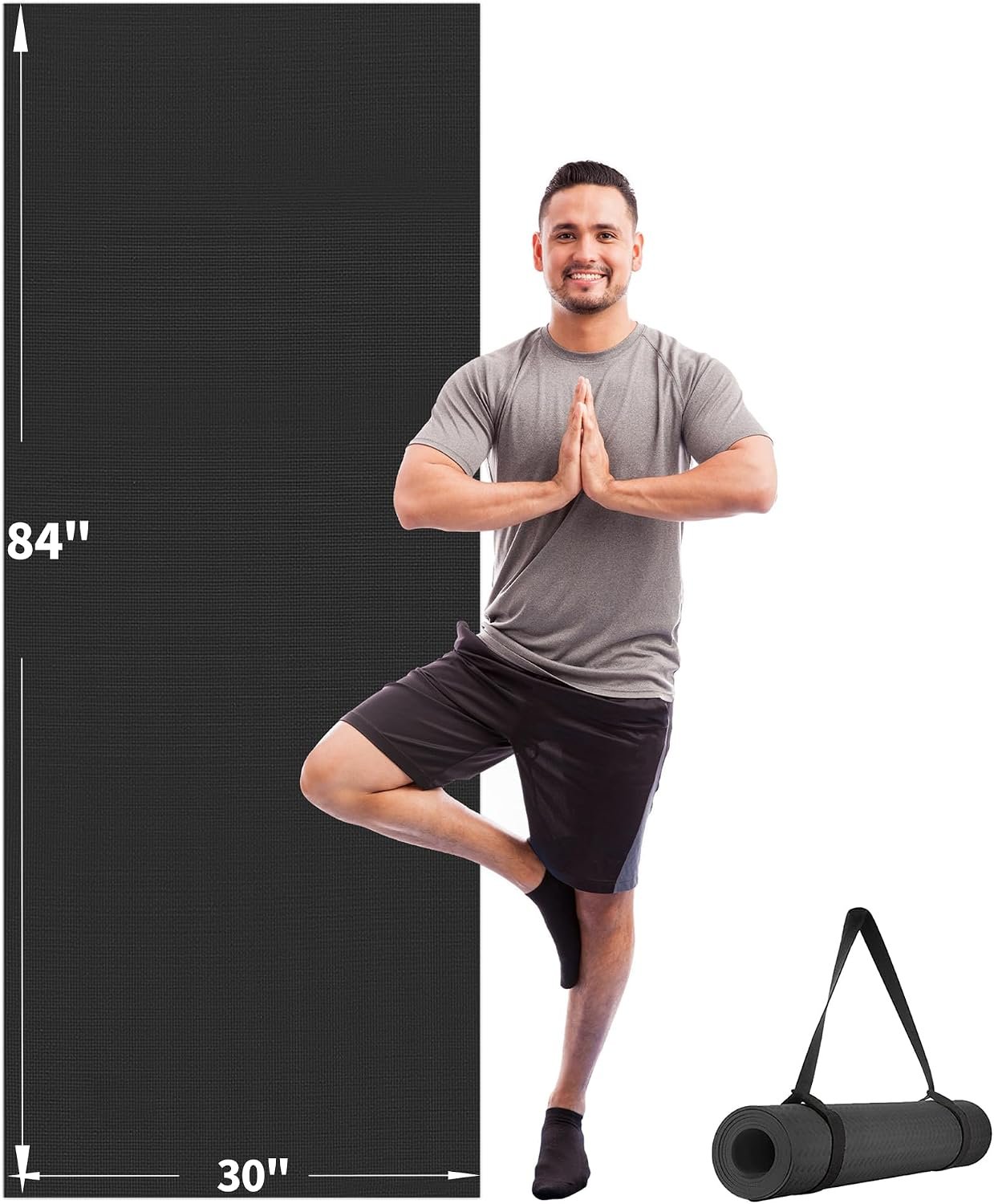 CAMBIVO Extra Long Wide Yoga Mat, Thick PVC Workout Mat