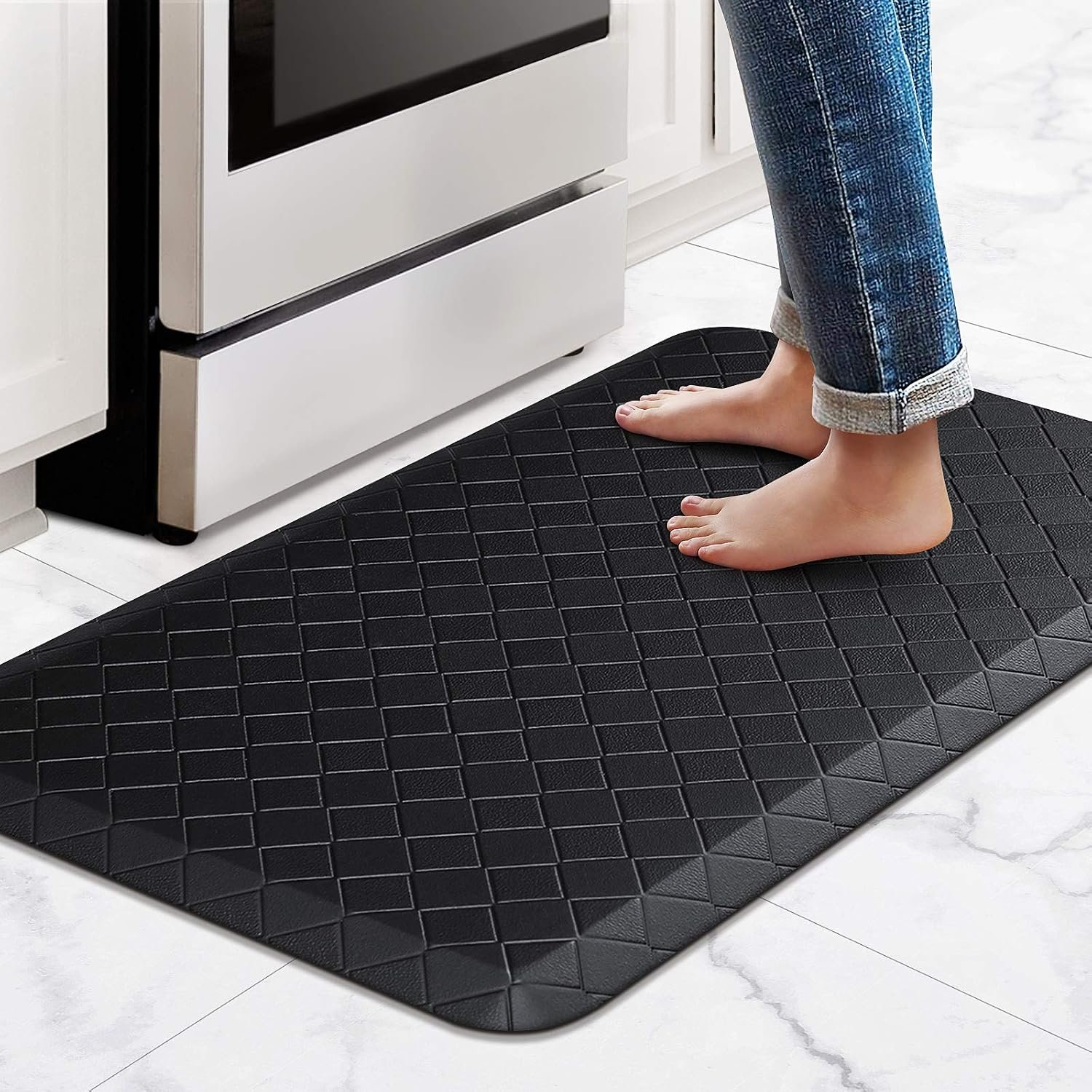 HappyTrends Kitchen Mats for Floor Cushioned Anti-Fatigue Kitchen Rugs