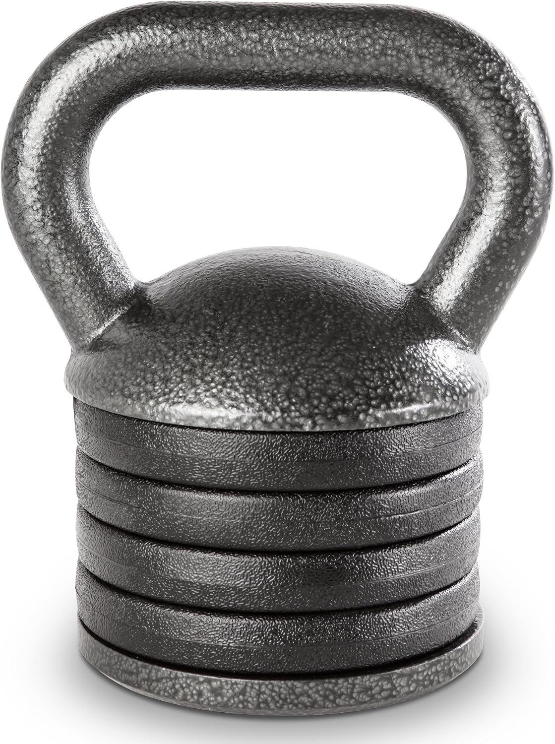 Apex 20 lb Adjustable Kettlebell Handle, Loads to 50 lbs, 1 Inch Plates Only