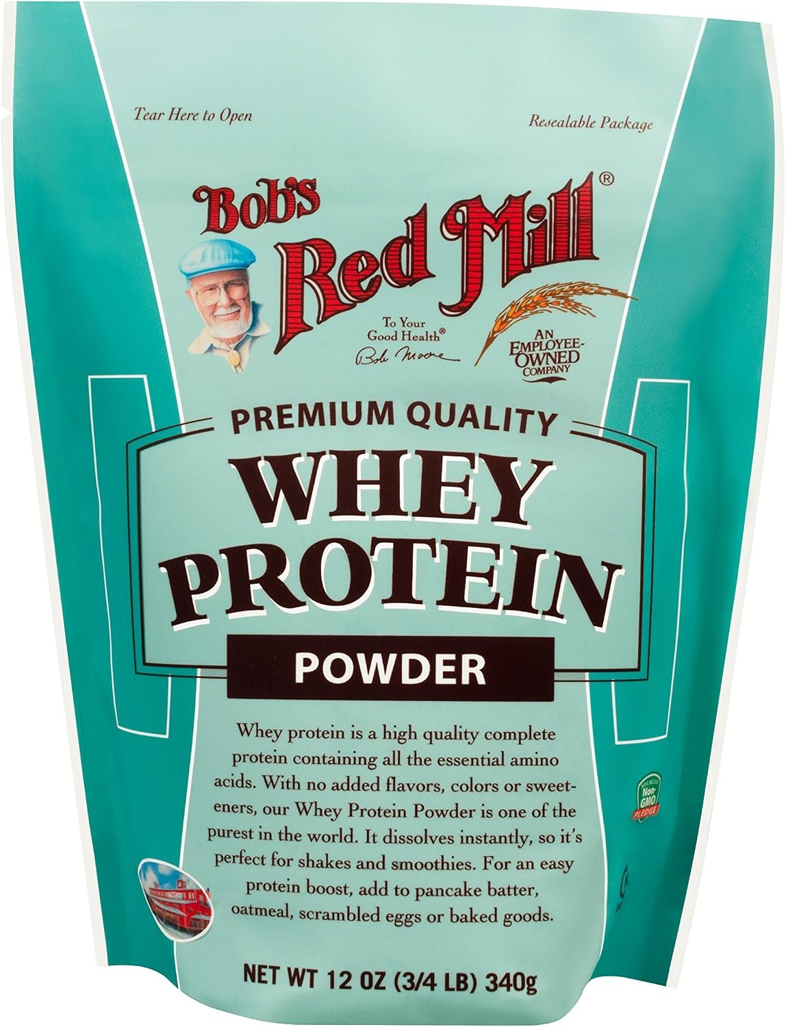 Bob’s Red Mill Whey Protein Powder 12ounce Package May Vary, Red, unflavored, 12 Ounce