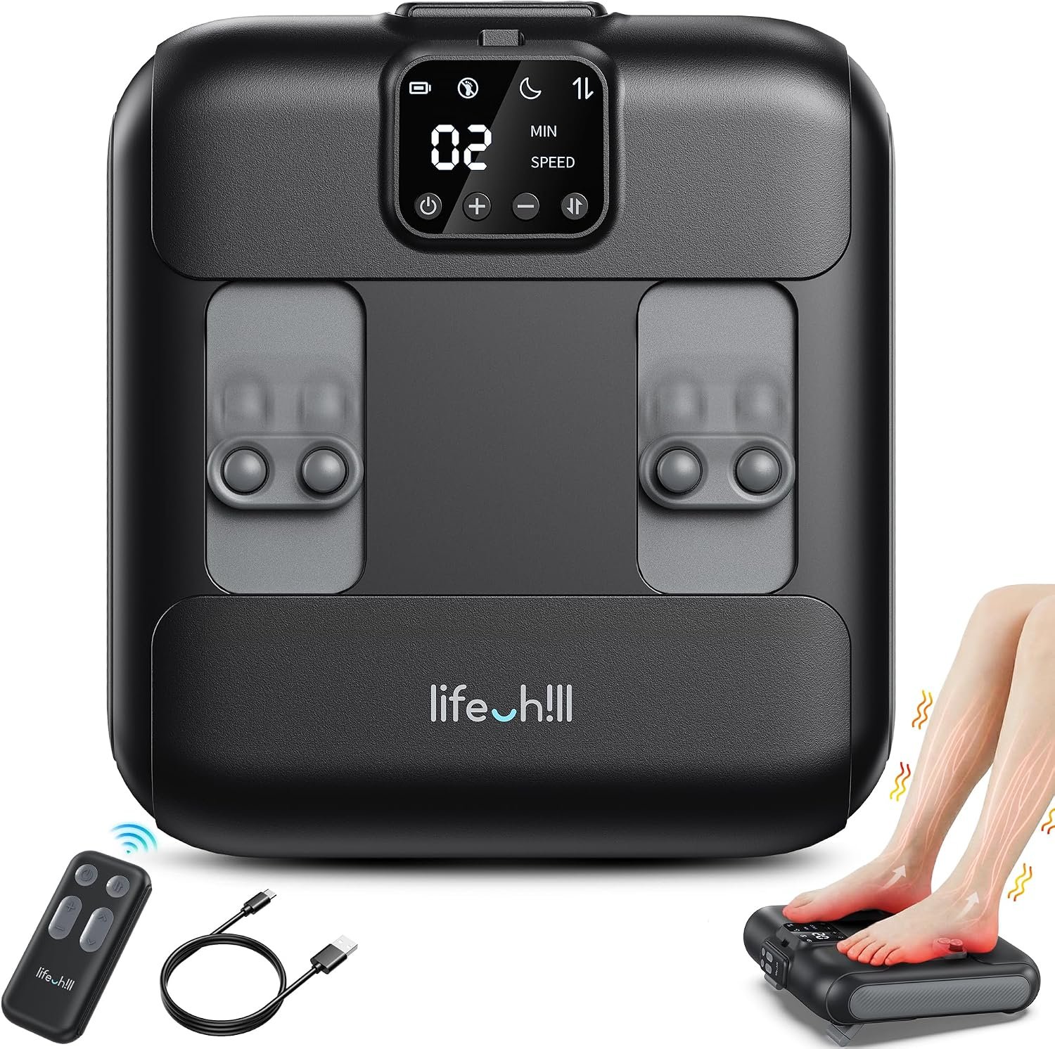 lifechill Cordless Foot Massager, Relieves Plantar Fasciitis and Neuropathy