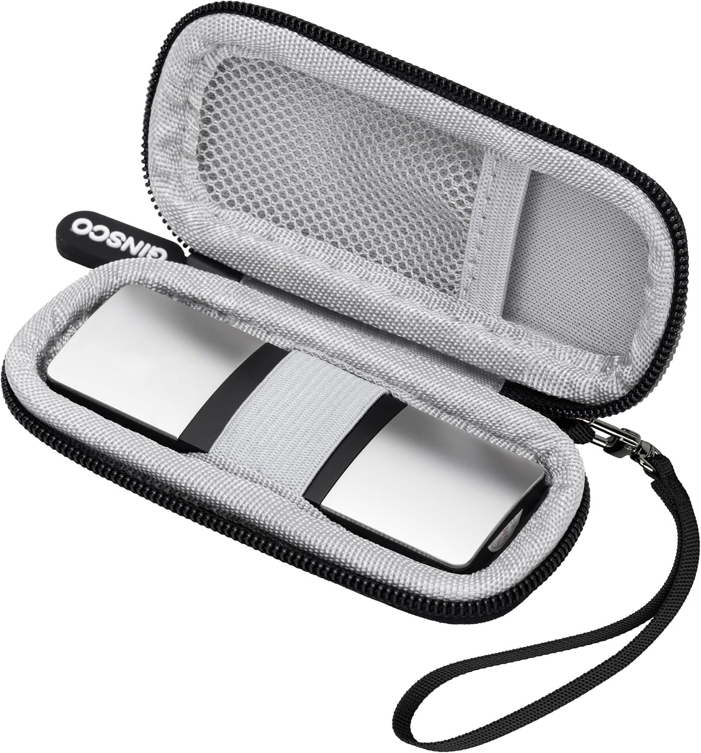 Ginsco Case for KardiaMobile 1-Lead EKG Monitor, Compatible with AliveCor KardiaMobile 6L/6L Max, Heart Monitor Carrying Case, Hard Shell Heart Monito Travel Pouch with Carrying Strap