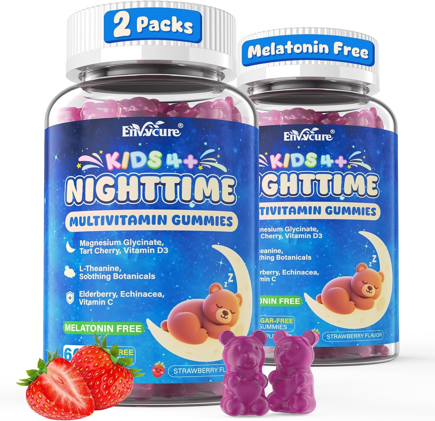 Kids Sleep Gummies Magnesium Glycinate + Multivitamin, No Melatonin, 120Cts