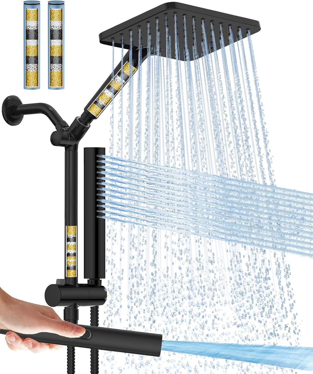 High Pressure Filtered Shower Head with Handheld Combo