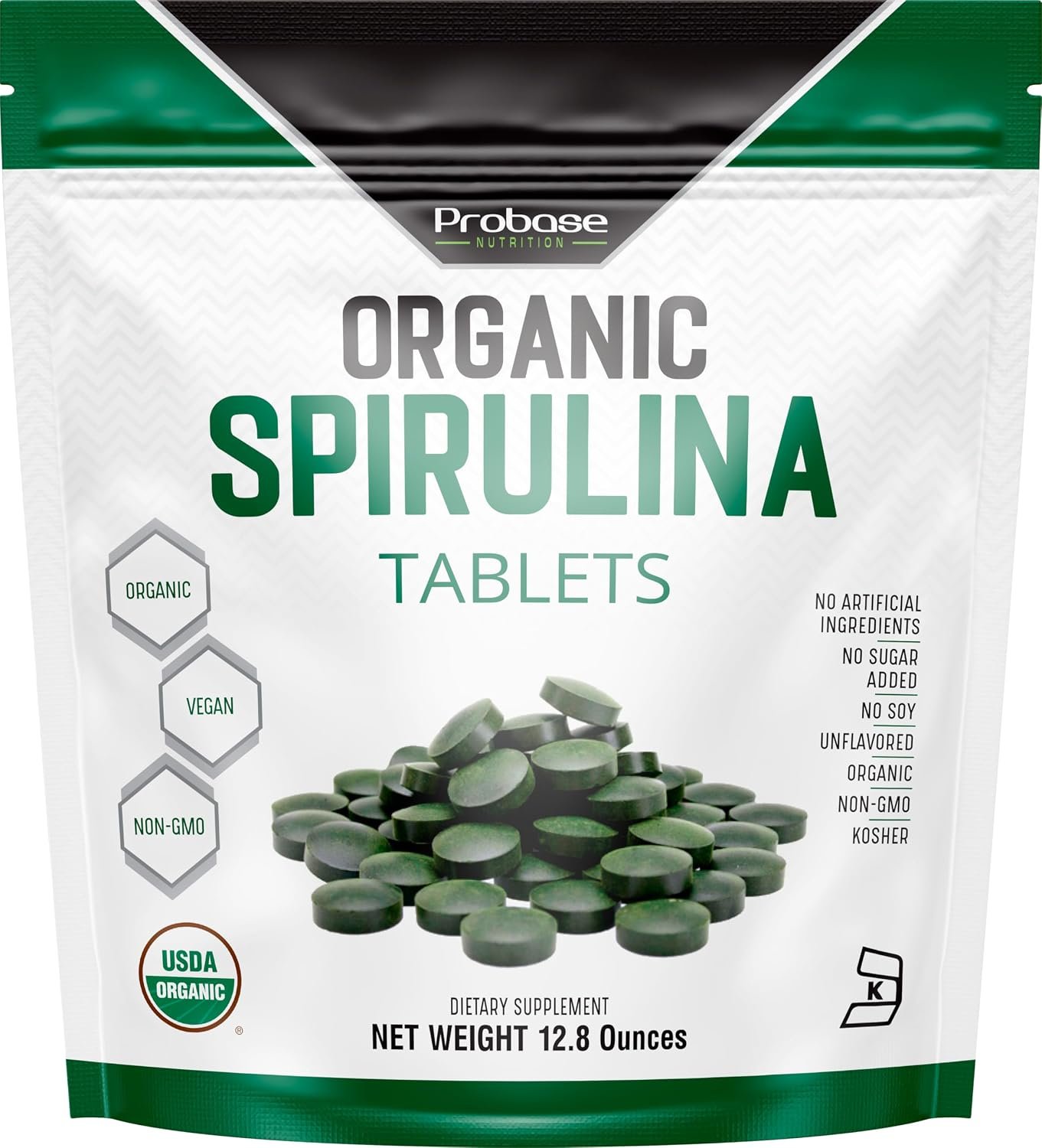Probase Nutrition Organic Spirulina Supplement, 3000MG, 720 Tablets