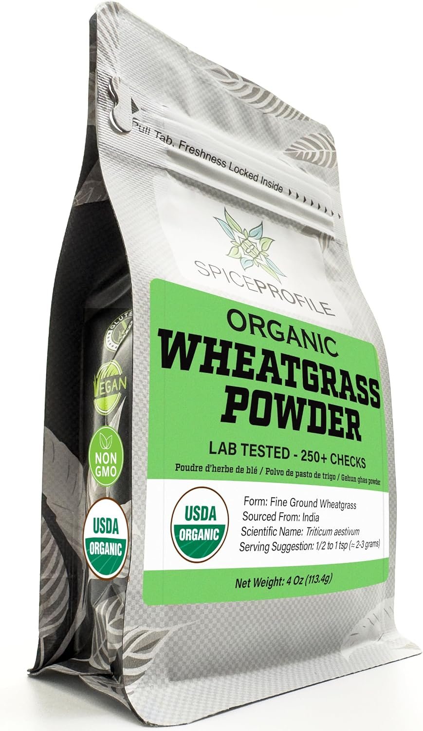 Spice Profile Organic Wheatgrass Powder | 4 oz | Lab Tested