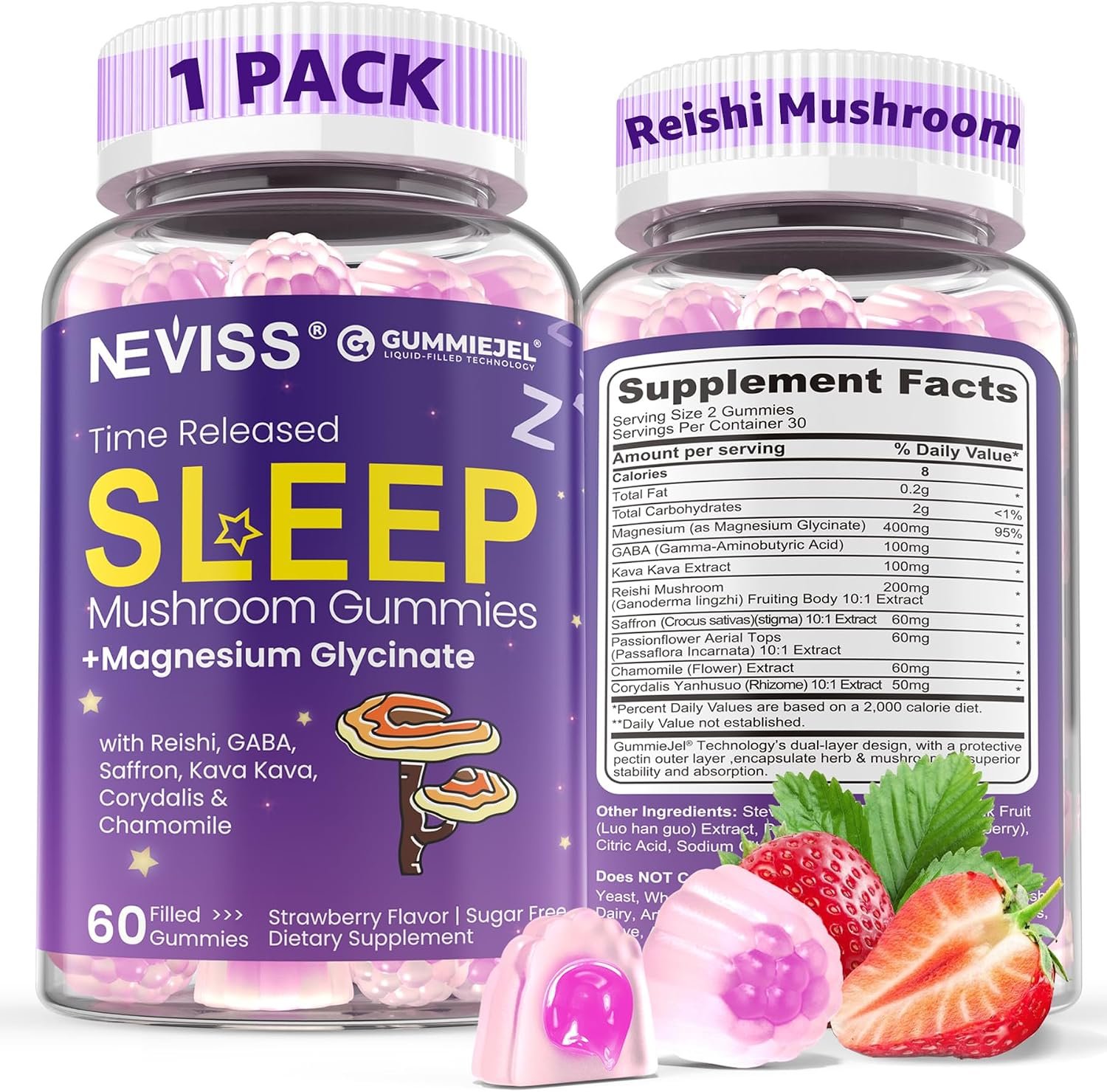 Reishi Mushroom Sleep Gummies – Melatonin Free Sleep Gummies for Adult