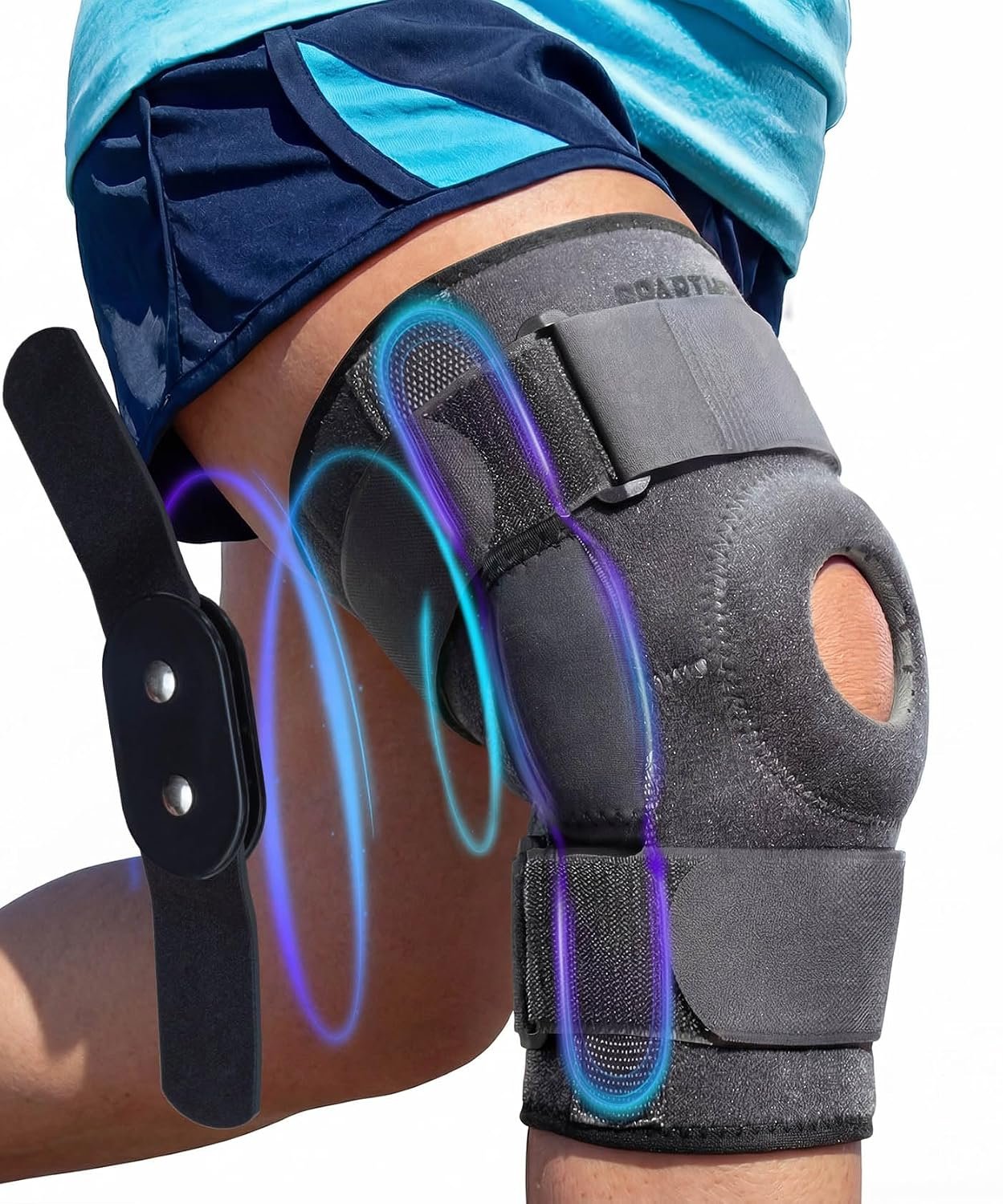 Sparthos Knee Brace for Women & Men – Meniscus Tear Support – Gray-XXXL