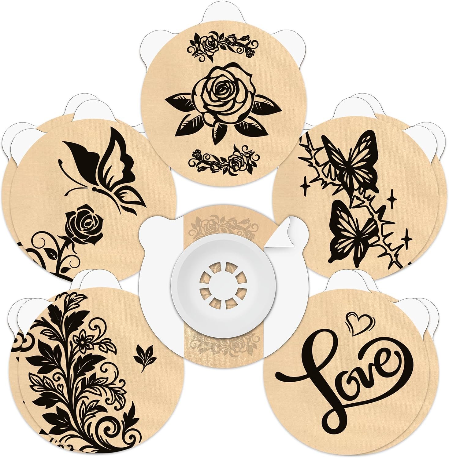 Libre 3 & Plus Tattoo Sensor Covers Waterproof, Bump-Proof Hard Cap (Rose)