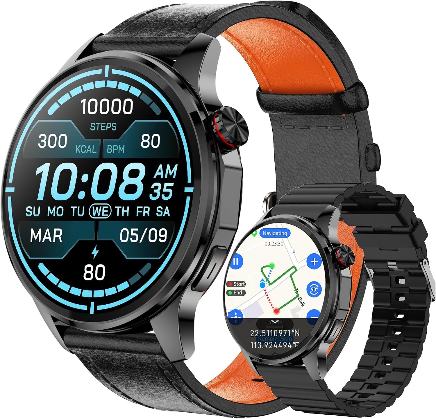 Smart Watch for Men with GPS, 1.46″ AI Smartwatch, BT Call/Text Reply