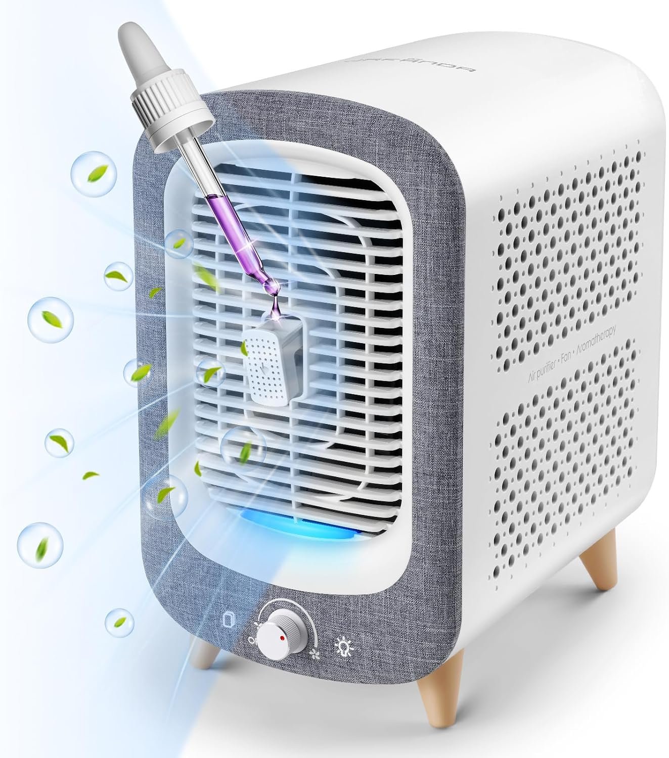 Air Purifier for Home Bedroom 780sq ft, HEPA Air Purifers with Activated Carbon, 22dbB Sleep Mode Quiet Air Cleaner for Dust, Smoke, Odor, Pet Dander, Pollen, Office Desk, JF180 Grey