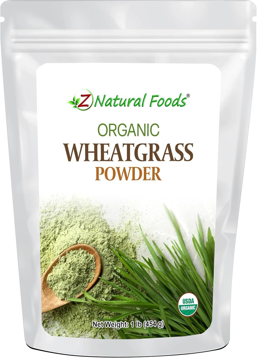 Z Natural Foods Organic Wheatgrass Powder – Green Superfood – 1 lb