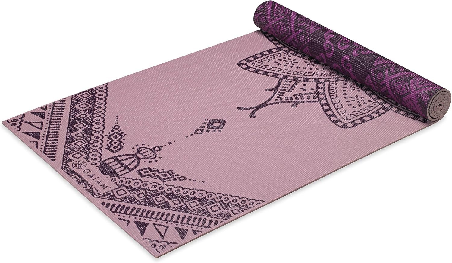 Gaiam Yoga Mat – Premium 6mm Print Reversible Extra Thick Non Slip Exercise & Fitness Mat for All Types of Yoga, Pilates & Floor Workouts (68″ x 24″ x 6mm Thick)