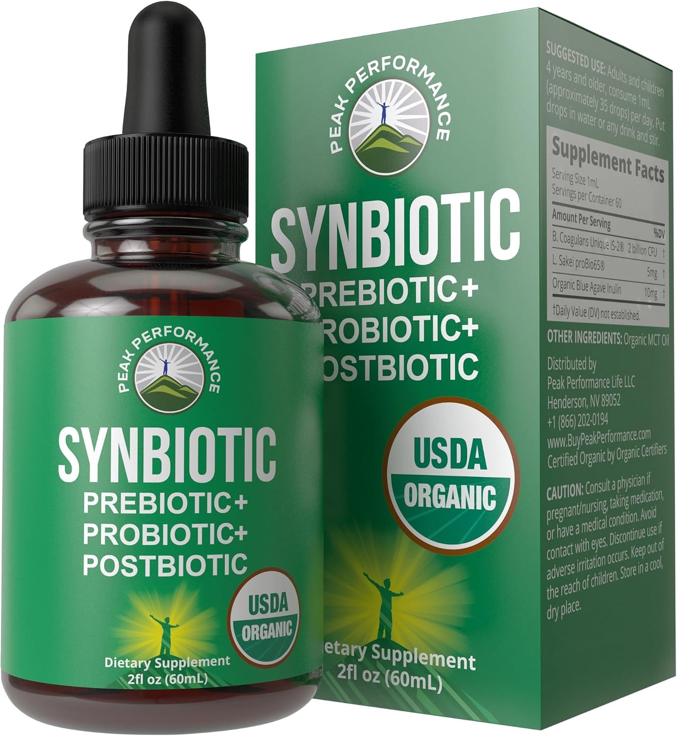 Organic Synbiotic = Prebiotics + Probiotics + Postbiotics 3-in-1 Supplement