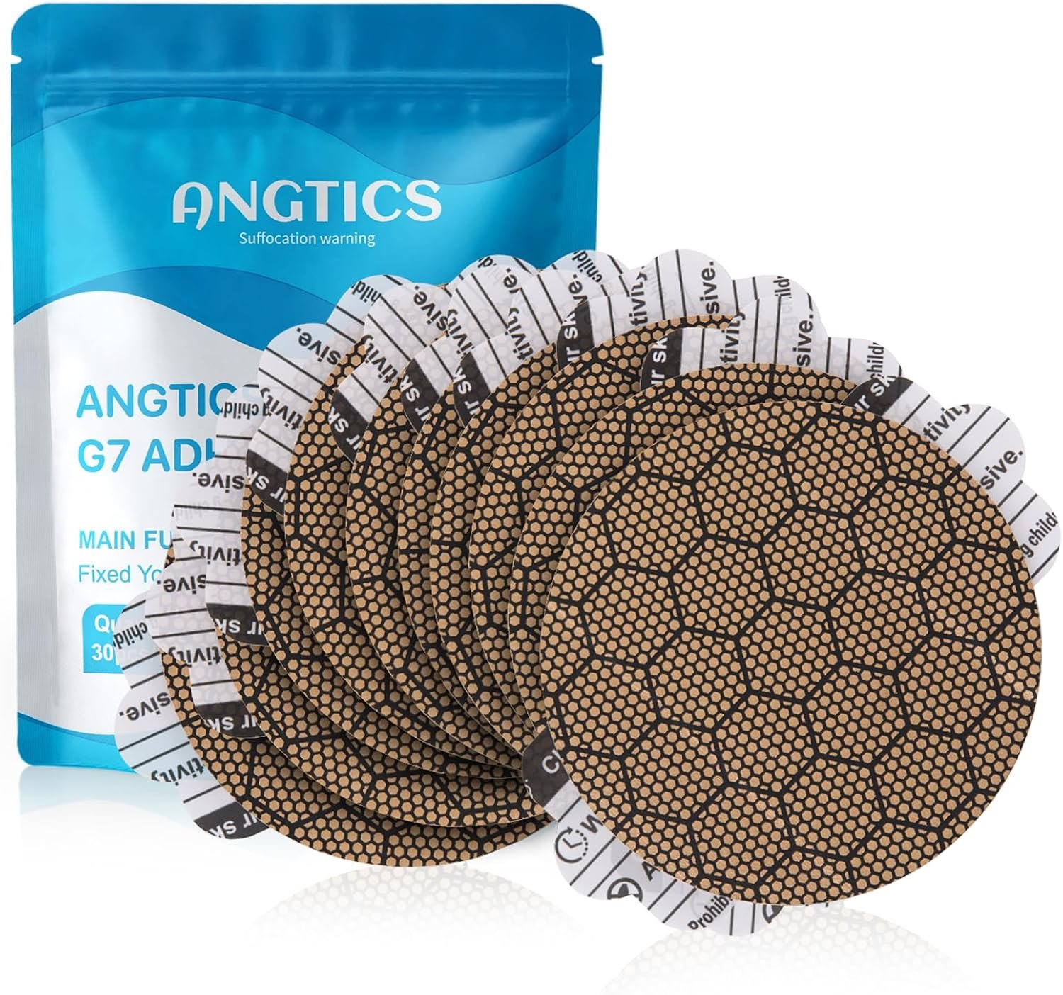 ANGTICS Waterproof Dexcom G7 Over Patches, Graphene CGM Sensor Patches