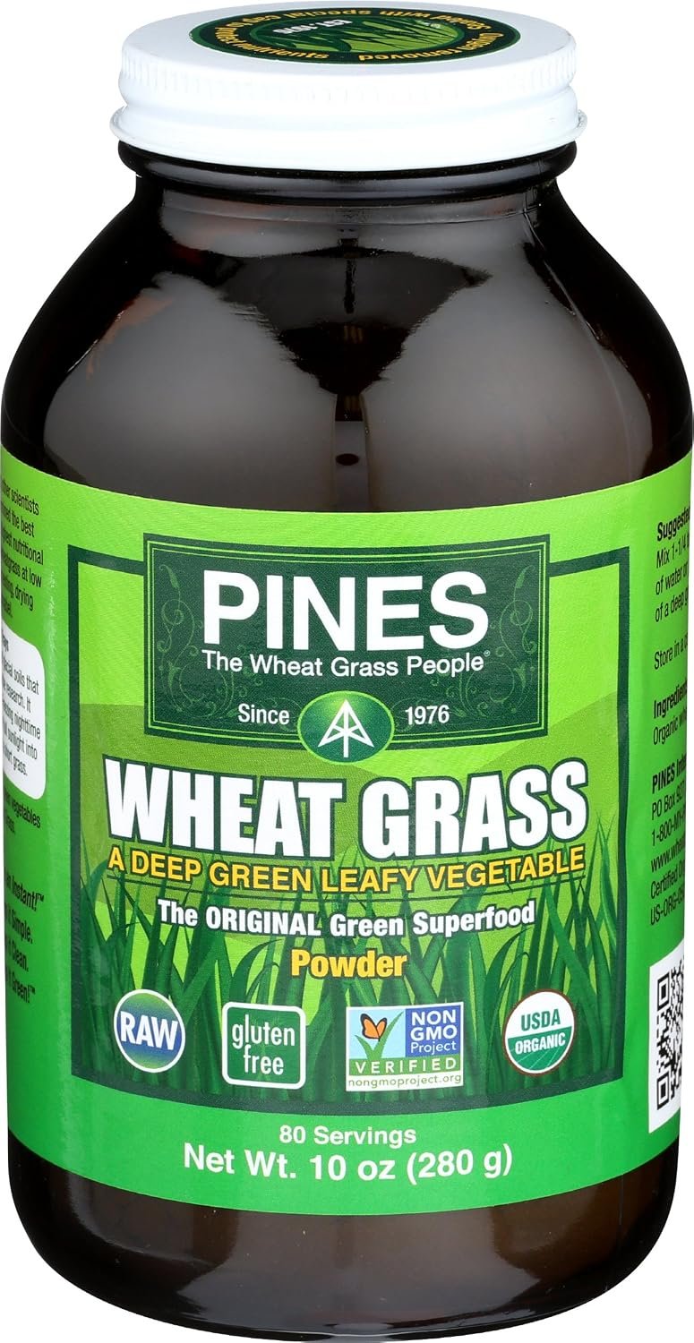 Pines Organic Wheat Grass Powder, 10 Ounce